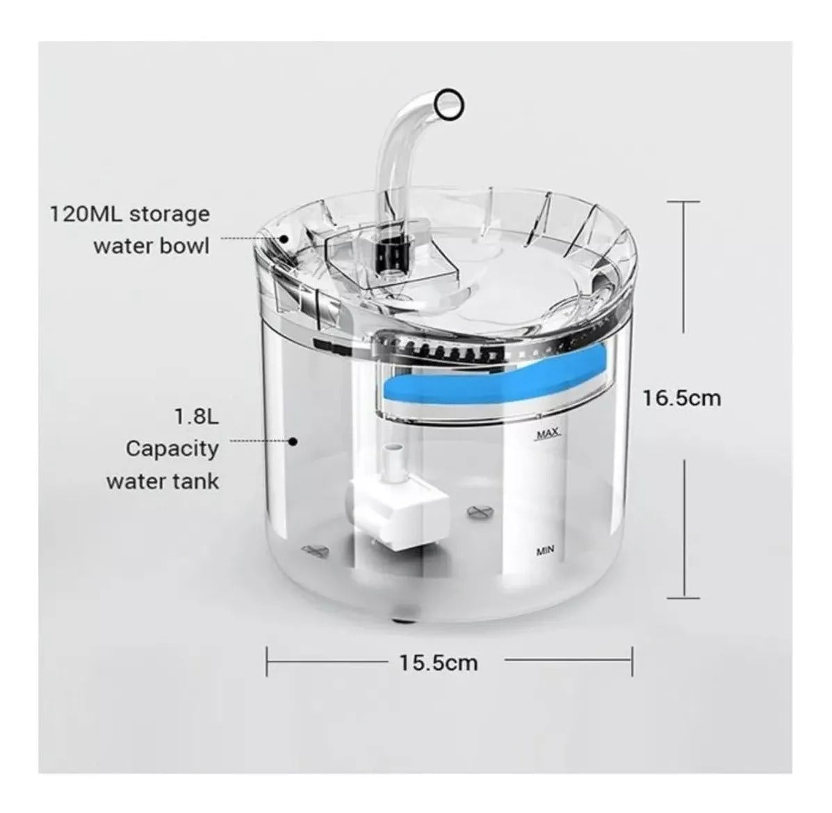 Fuente de agua para michis