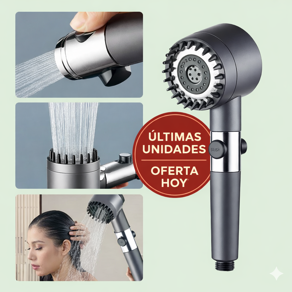 Cabezal de Ducha Potente con Ahorro de Agua