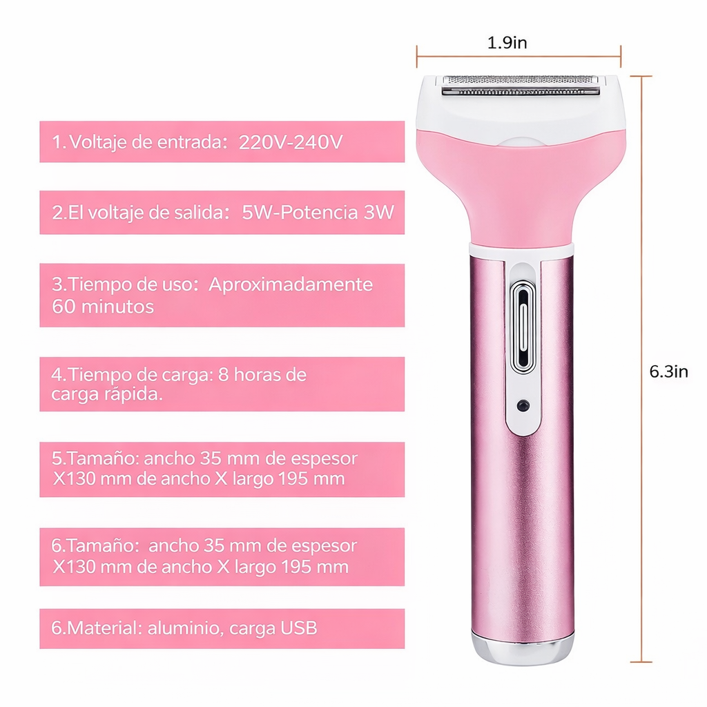 Depiladora Femenina 4 en 1 - Sin Dolor, Sin Citas y Sin Excusas
