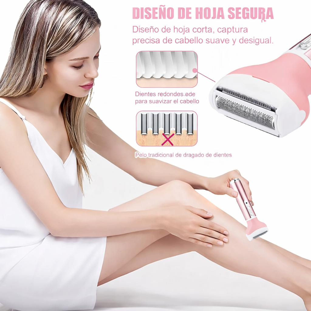 Depiladora Femenina 4 en 1 - Sin Dolor, Sin Citas y Sin Excusas