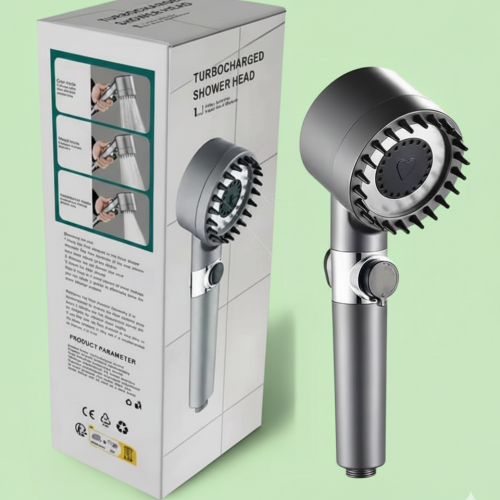 Cabezal de Ducha Potente con Ahorro de Agua