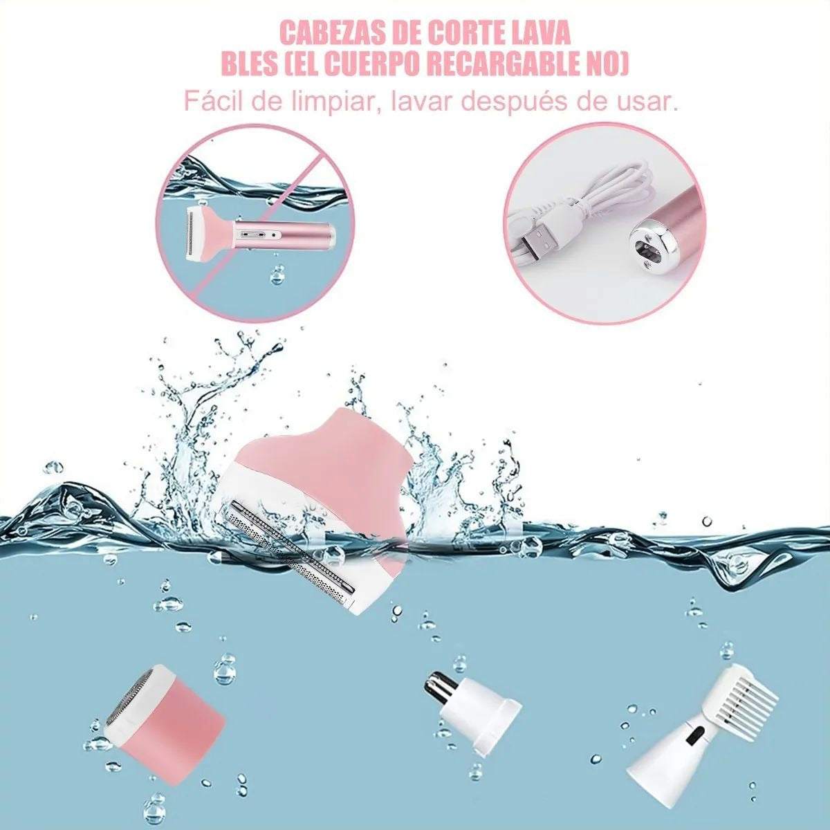 Depiladora Femenina 4 en 1 - Sin Dolor, Sin Citas y Sin Excusas